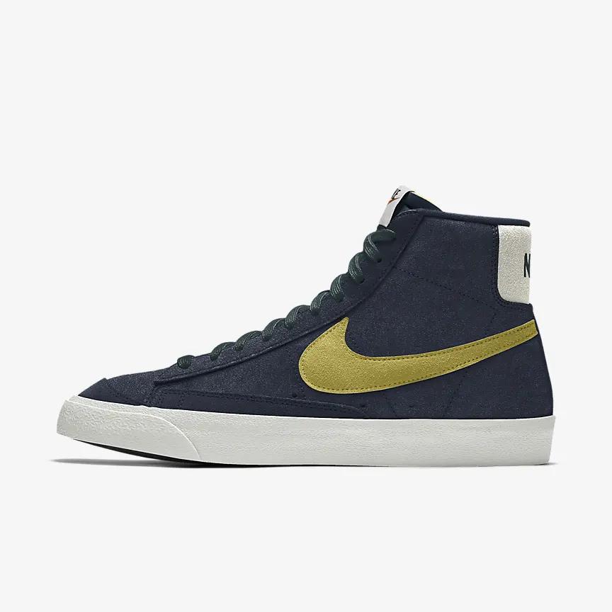 Giày Nike Blazer Mid '77 By You Nam Đen Vàng Xanh